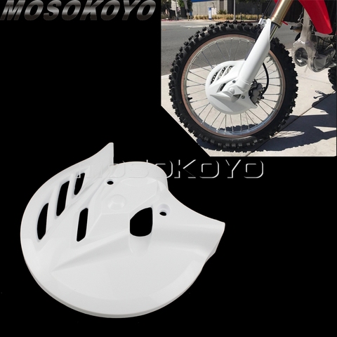 Blanco Motocross Enduro X-freno de disco delantero para Honda CRF450R CRF250R 2013-2017 blanco de plástico de protección guardia ► Foto 1/6