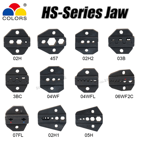 HS Crimp Jaws alicates Dies 03BC 4,8 6,3 tubo enchufe aislamiento no aislado Cable Coaxial bandera terminales Crimping herramientas juego de troqueles ► Foto 1/6