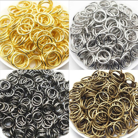 50 Uds 18mm de Metal grande largo Clip de pelo trenza círculo Accesorios para peinados abalorio de aro ajustable anillos para rastas de venta al por mayor ► Foto 1/6