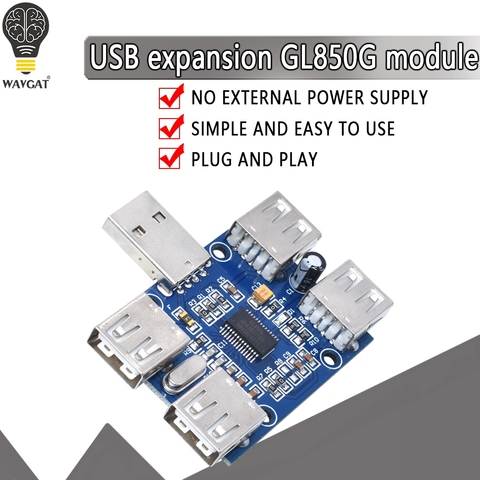 Controlador de 4 puertos USB HUB USB2.0, módulo de extensión USB, chip GL850G ► Foto 1/6