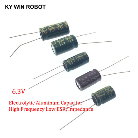 2-20 piezas 6,3 V de alta frecuencia de baja ESR condensador de aluminio 820UF 1000UF 1500UF 1800UF 2200UF 3300UF 4700UF 10000UF ► Foto 1/6