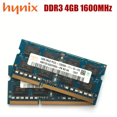 Hynix chipset 2GB 4GB 8GB PC3L 12800 DDR3 2G 4G 8G 1600 Mhz memoria del ordenador portátil Notebook para SODIMM RAM ► Foto 1/4