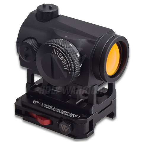 HolyWrrior-mira de punto táctico AlmpoInt, minivisor de rifle iluminado, 1X24 T1, punto rojo y verde, con liberación rápida ► Foto 1/4