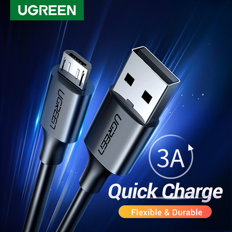 UGREEN-Cable de carga rápida Micro USB tipo C 3A, Cable de datos para teléfono móvil Samsung S7 S6 Note ► Foto 1/6