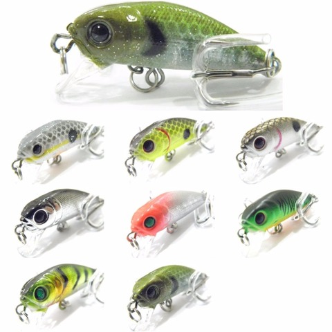 WLure-señuelo de pesca de carpa de 4cm y 2,5g, pesca con mosca, cebo duro de agua dulce, que se hunde Jerkbait, 8 ganchos, cebo para insectos, Crankbait C617 ► Foto 1/6