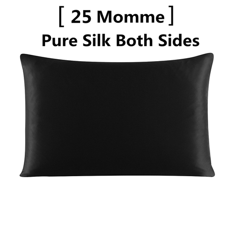 25 momme de pura seda cremallera funda de almohada 1pc 100% naturaleza Mora almohada de seda caso saludable estándar reina rey ► Foto 1/6