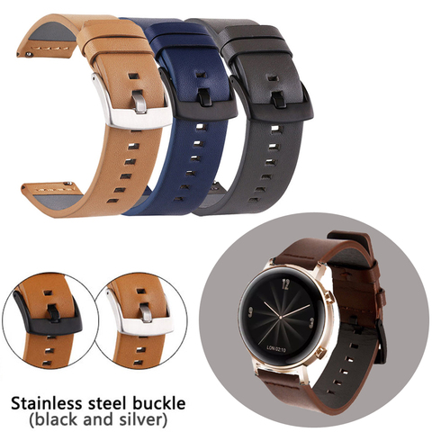 Correas de cuero para reloj inteligente, accesorios de pulsera para Huawei Watch GT 2 42/46, 20 y 22mm, de instalación rápida, novedad ► Foto 1/6