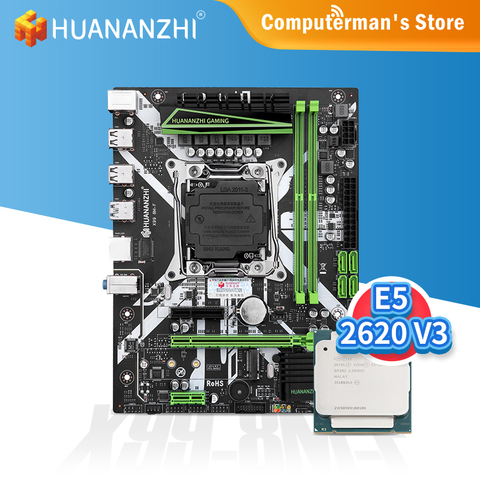 HUANANZHI-Conjunto de placa base X99 8M F X99, Intel XEON E5 2620 V3, compatible con 2 * DDR4 RECC, Memoria NON-ECC M.2 NVME USB3.0 ► Foto 1/5