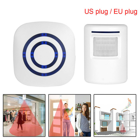 Detector de Sensor de puerta móvil sin cables, Timbre de puerta de entrada, alerta de timbre, Kit de timbre exterior de negocios, CA ► Foto 1/1
