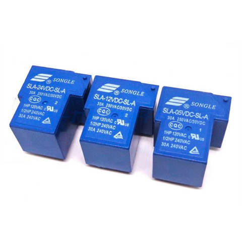 Relé de potencia SLA-05VDC-SL-A SLA-12VDC-SL-A SLA-24VDC-SL-A SLA-48VDC-SL-A 5V 12V 24V 48V 48V 30A 5PIN T90 ► Foto 1/2