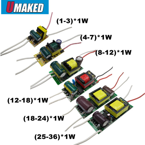 1-36 W LED Driver entrada AC85-265V fuente de alimentación integrada corriente constante 300mA transformadores de iluminación para lámparas LED DIY ► Foto 1/6