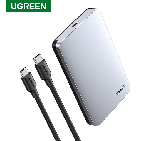 Ugreen-caja de disco duro externo para disco duro SATA, caja de aluminio HD para disco duro Sata, SSD y HDD, Funda de disco duro 2,5, 6Gbps, USB C, 3,1 Gen 2 ► Foto 1/6