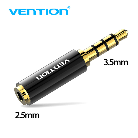 Vention 3,5mm macho a 2,5mm hembra Adaptador de Audio Aux Jack Mic estéreo auricular adaptador conector para coche cable de altavoz ► Foto 1/6