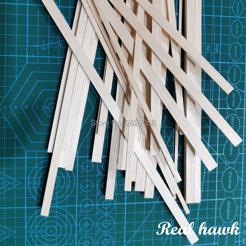 Barras de madera AAA + Balsa para avión/Barco, 25 uds., 250 mm de longitud, 1 mm de ancho, 2/3/4/5mm de ancho, modelo DIY ► Foto 1/6