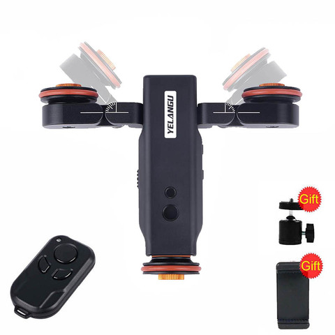 Yelangu L4X motorizado Dolly regulador eléctrico de Control remoto Video carril deslizante para teléfono DSLR Cámara Smartphone iphone Gopro ► Foto 1/6