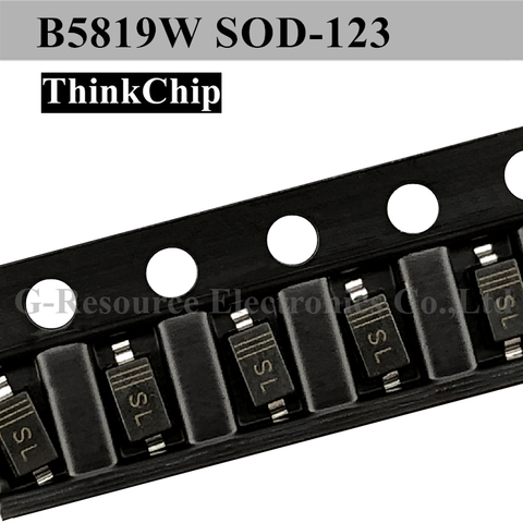 B5819W SOD-123 SMD 1206-diodo Schottky de B5819 SOD123 1N5819 1N5819W (marcado SL) ► Foto 1/1