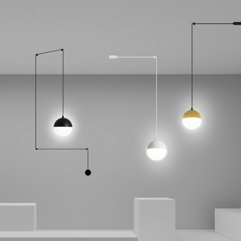 2022 nueva Bola de acrílico colgante luces DYI minimalismo moderno lámparas colgantes led para la sala de comedor decoración de luz 9W ► Foto 1/6