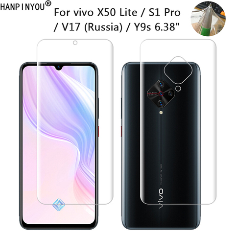 Para vivo X50 Lite S1 Pro S1 Prime V17 Y9s claro TPU/mate Anti-huellas dactilares hidrogel cubierta completa Protector de pantalla suave película ► Foto 1/6