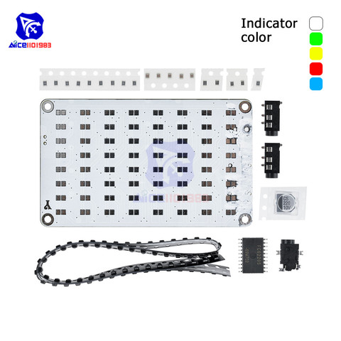 Diymore-placa indicadora LED de nivel de espectro de Audio, 8x8, FFT 8x8, indicador de Audio de luz LED de espectro acústico, Kit DIY para Arduino ► Foto 1/6