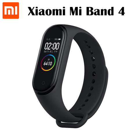 Xiaomi-pulsera inteligente Mi Band 4, Original, con Bluetooth 5,0, monitor de ritmo cardíaco y Fitness, Pantalla AMOLED de 0,95 pulgadas ► Foto 1/6