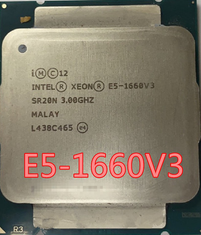 Intel Xeon versión oficial E5-1660 V3 3,0 GHZ E5-1660V3 8-Core 20MB E5 1660V3 140W E5 1660 V3 DDR4 1866MHz FCLGA2011-3 1660V3 ► Foto 1/1