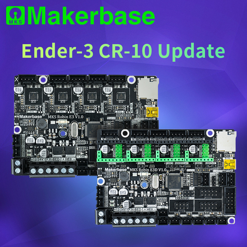 Makerbase, MKS Robin E3 E3D, tablero de Control de 32 bits, piezas de impresora 3D con controlador de modo Uart tmc2209 para Creality Ender 3 CR-10 ► Foto 1/5