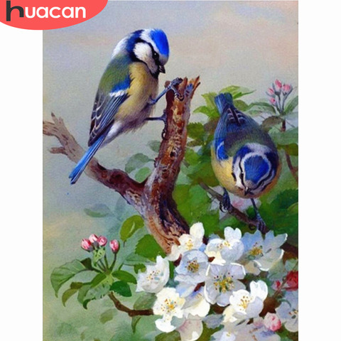 Pintura de diamante HUACAN punto de cruz pájaros diamante bordado animales 5D DIY mosaico completo taladro decoración hogar ► Foto 1/6