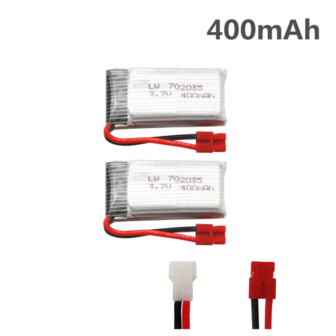 2 uds. De batería Lipo de 3,7 V y 400mah para SYMA X15 X15C X15W X5A-1 H107 KY101 E33C X4 E33 U816A V252 H6C H31 piezas de cuadricóptero de control remoto ► Foto 1/5