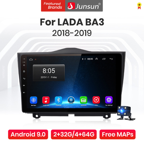 Junsun V1 Pro 4G + 64G Android 9,0 4G coche Radio reproductor Multimedia para LADA ВАЗ Granta Cruz 2022 GPS de navegación no 2din dvd ► Foto 1/6