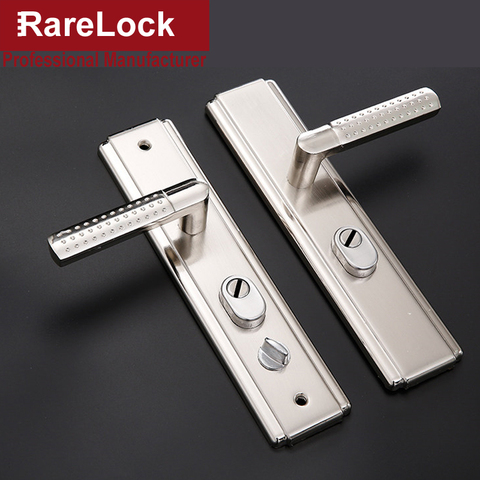 Rarelock-Juego de manijas de puerta para dormitorio, sala de estar, baño sin cilindro, equipo de seguridad para el hogar, MS532 h ► Foto 1/1