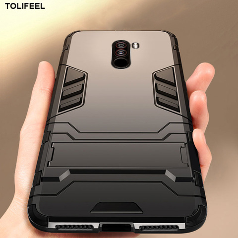 Funda de silicona antigolpes para Xiaomi Pocophone F1, Armadura de Robot de teléfono delgado para PC, F1 Poco F1 Capa ► Foto 1/6