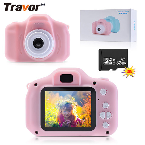 TRAVOR-Mini cámara Digital para niños, videocámara HD 1080P, juguetes para niños, grabadora de vídeo, DV, regalo, tarjeta TF de 32 GB ► Foto 1/6