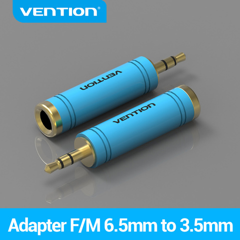 Vención de la nueva 1 Uds oro 3,5mm macho a hembra de 6,35mm adaptador de Jack de Audio estéreo Cable Convertidor para altavoz micrófono PC Latptop ► Foto 1/6