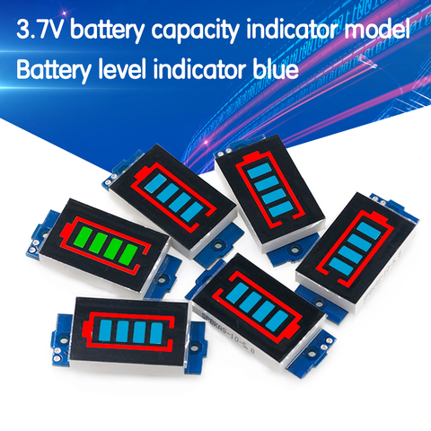 Módulo indicador de capacidad de batería de litio de 3,7 V para vehículo eléctrico medidor de corriente de ion de litio 1S, 2S, 3S, 4S, con pantalla azul de 4,2 V ► Foto 1/6