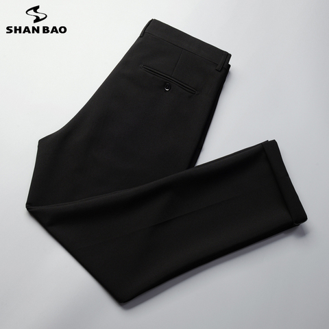 SHAN BAO de la marca de los hombres pantalones de traje de Otoño de 2022 negocios Caballero banquete de boda recto pantalones sueltos de gran tamaño 6XL 7XL 8XL 9XL ► Foto 1/6