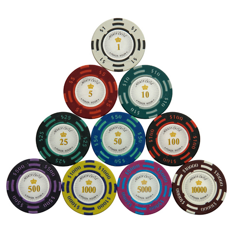 10 unids/lote arcilla Casino Poker Texas Chip monedas de Metal dólar Monte Carlo Chips Poker Club Accesorios ► Foto 1/5