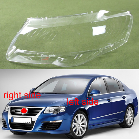 Cubierta transparente para faros delanteros de lámpara, cubierta de carcasa para VW Passat B6 R36 2006-2011 halógeno y bi-xenón ► Foto 1/6