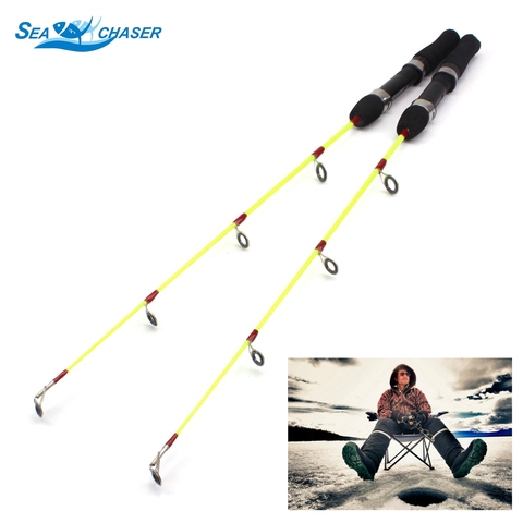 Caña para pesca en hielo ligera, 55g 60cm, caña de pescar en hielo de invierno, caña de lanzamiento, aparejos de pesca, 2 uds., el beneficio más bajo, envío gratis ► Foto 1/6