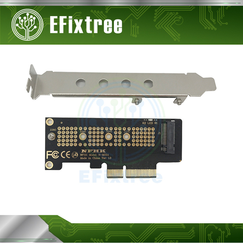 Adaptador PCle M.2 NGFF SSD a PCLE x 1, tarjeta con soporte N-M2ZX4 NFHK, 10 Uds. ► Foto 1/6