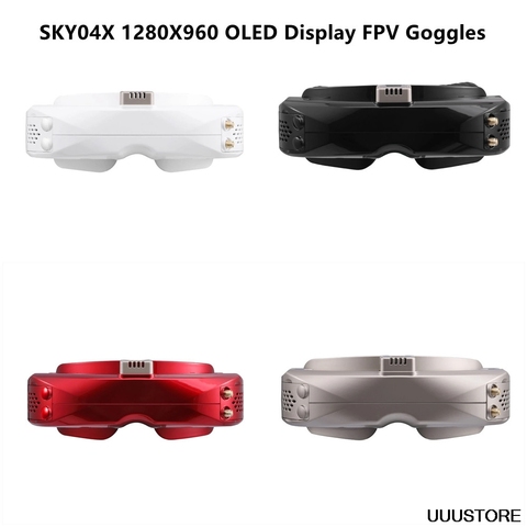 SKYZONE-gafas de visión en primera persona con receptor RX Rapidmix, SKYZONE SKY04X 1024x768 5,8 Ghz 48CH OLED HD 3D FPV, gafas de diversidad con nuevo receptor RX incorporado DVR Headtracker ► Foto 1/6