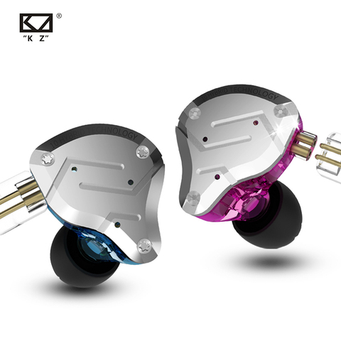KZ-auriculares internos ZS10 Pro, dispositivo de audio HD con Cable Aptx, híbrido, + 1DD 4BA, auriculares con graves Hifi, de Metal, deportivo ► Foto 1/6