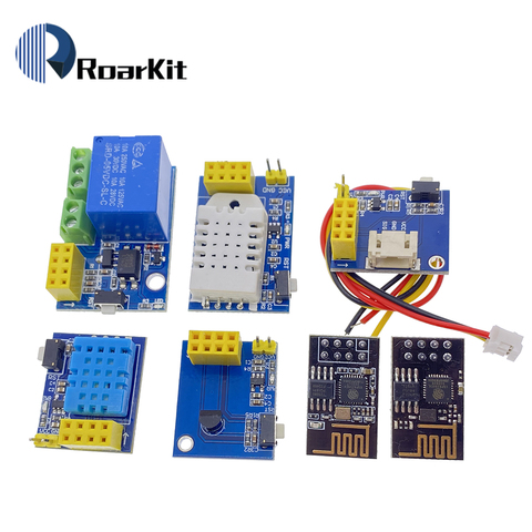 Módulo de relé ESP8266 ESP-01S 5V WiFi Sensor de temperatura DS18B20 DHT11 WS2812 RGB LED interruptor de Control remoto para Arduino DIY KIT ► Foto 1/6