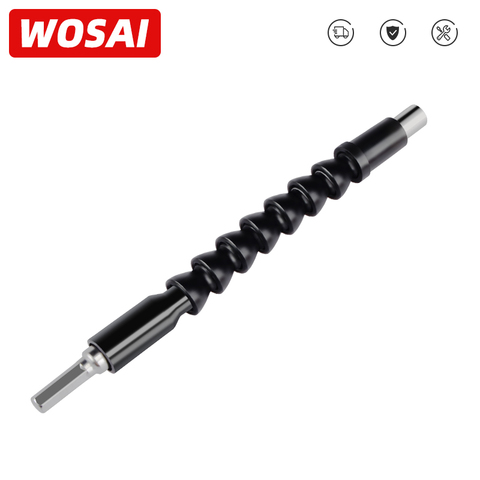 WOSAI-broca de eje Flexible, extensión de destornillador magnético, Portabrocas de conexión para taladro electrónico, vástago hexagonal de 1/4