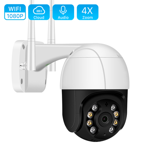 Cámara IP inalámbrica 1080P PTZ al aire libre 4X Zoom Digital velocidad Domo Super Mini WiFi seguridad CCTV Cámara Audio AI detección humana ► Foto 1/6