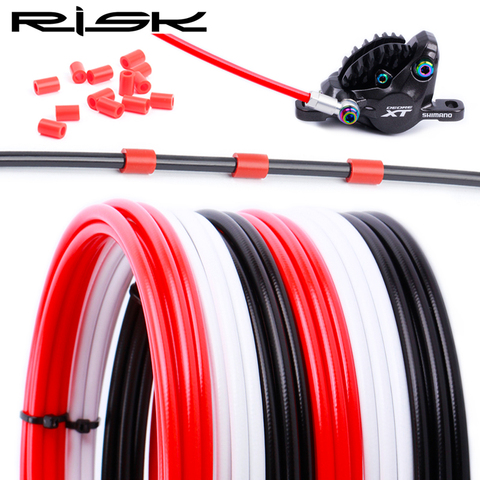 RISK-Cable de freno hidráulico para bicicleta, 5mm, con tejido de nailon para tubo de aceite de bicicleta de montaña, 3 colores ► Foto 1/6