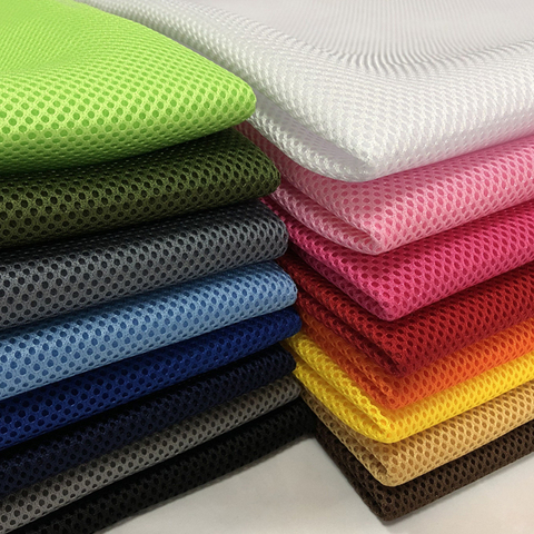 Tres capas de malla de sándwich de 3D de tela de malla de sándwich de tela elástica de tela de malla de aire sofá de tela de materia prima para zapatos ► Foto 1/6
