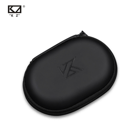 KZ-estuche de auriculares ovalado caja de almacenamiento de PU, caja de almacenamiento portátil, color negro, para KZ AS10 ZS10 ZST ES4 EDR1 ED9 ► Foto 1/6