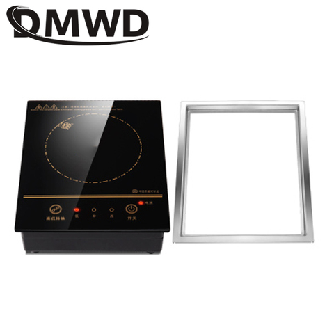 DMWD Mini cocina eléctrica de inducción magnética control de alambre incrustado Hotpot Hob quemador impermeable hot pot té caldera cocina vitrocerámica ► Foto 1/5