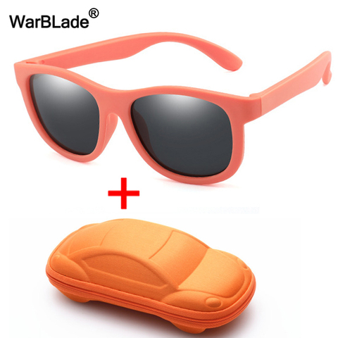 WBL-gafas de sol polarizadas TR90 para niños y niñas, lentes de seguridad de silicona, UV400, con funda ► Foto 1/6