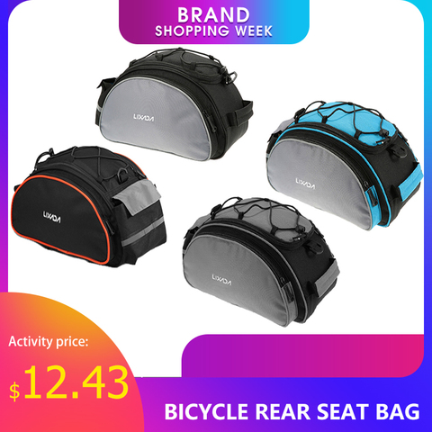 Lixada-Bolsa de asiento trasero para bicicleta, bolsa de 13L para bicicleta, multifuncional, para maletero ► Foto 1/6